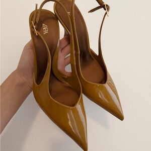 Zara Mustard Yellow Heels